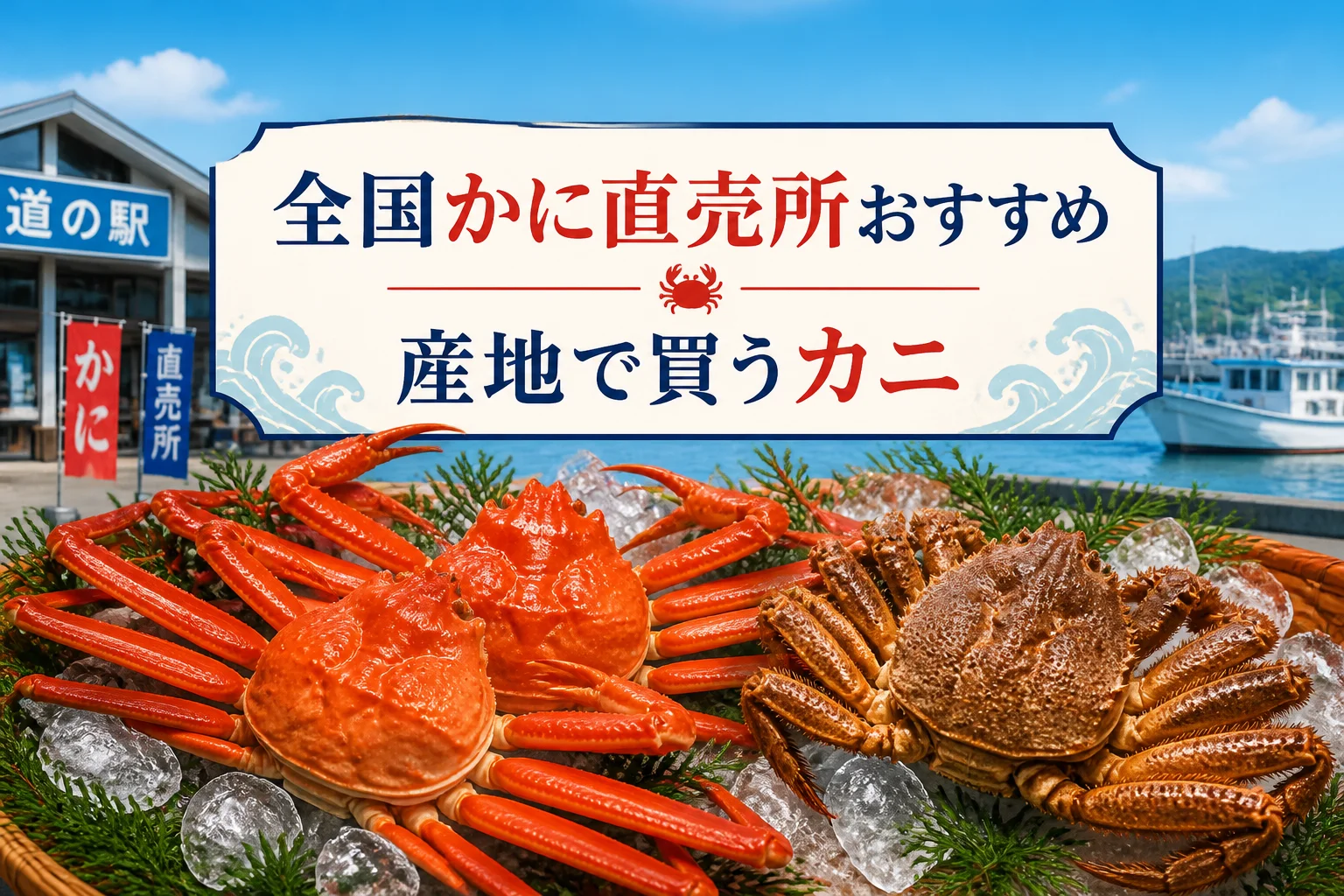 全国のカニ直売所ランキング記事であることを一目で伝える