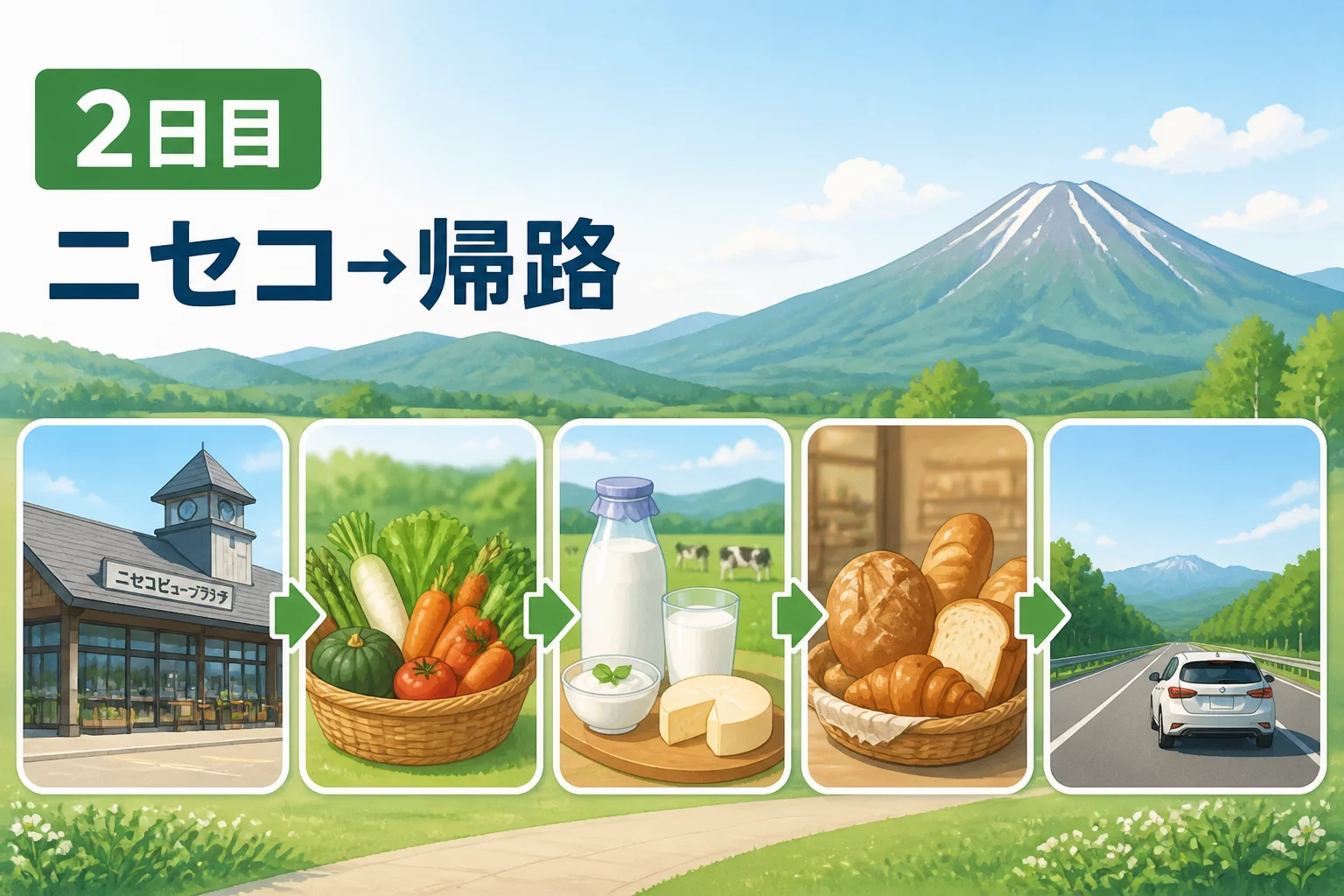 2日目の買い物と帰路の流れを整理する