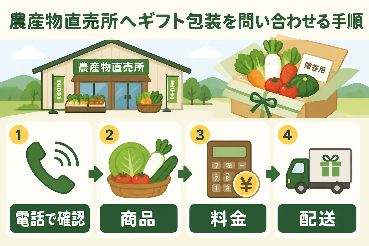 問い合わせ時の確認手順を簡潔に示す
