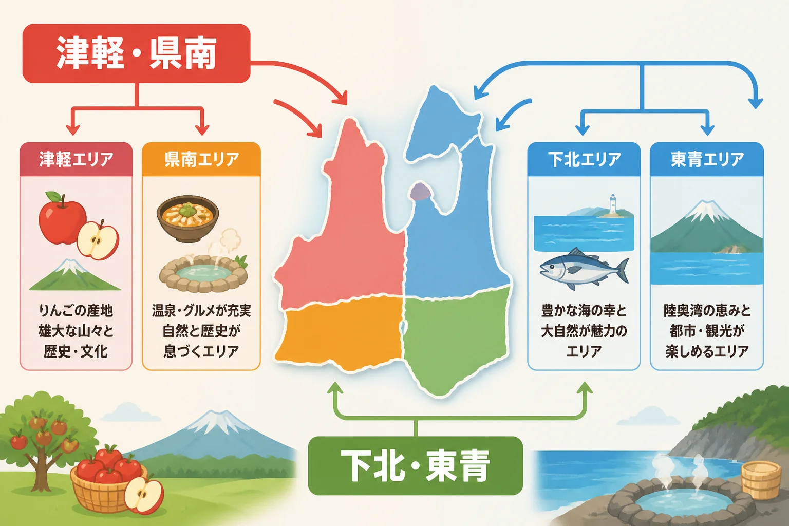 エリアごとの特徴を視覚的に整理する