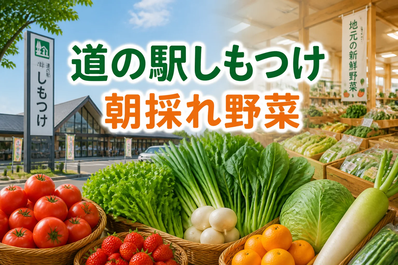 施設名と直売所の主題を一目で伝えるため